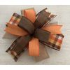 10' Fall Plaid Wreath Bow, Fall Farmhouse Bow, Fall Lantern Bow - Handmade
