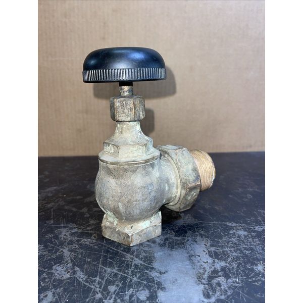 Antique 1 1/2” Brass Angle Radiator Valve