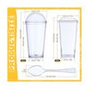 3 oz Mini Dessert Cups with Lids and Spoons Dessert Cups Clear Plastic Shoote...