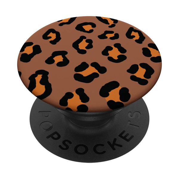Animal Saddle Brown Cheetah Print Leopard Design PopSockets Swappable PopGrip
