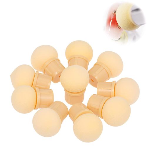 10 Pezzi Testine di Spugna Sostituibili, rotonda teste per manicure sfumatura Nail Art Spugna Brush, riutilizzabile Nail Art sostituzione nail art strumenti