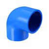 sourcing map 32mm Slip 90 Degree PVC Pipe Fitting Elbow Coupling Adapter Blue 5 Pcs