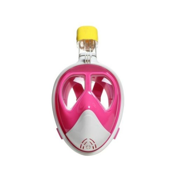 Snorkel Mask GoPro Mount Full Face 180° Panoramic View Anti Fog Diving Mask - L