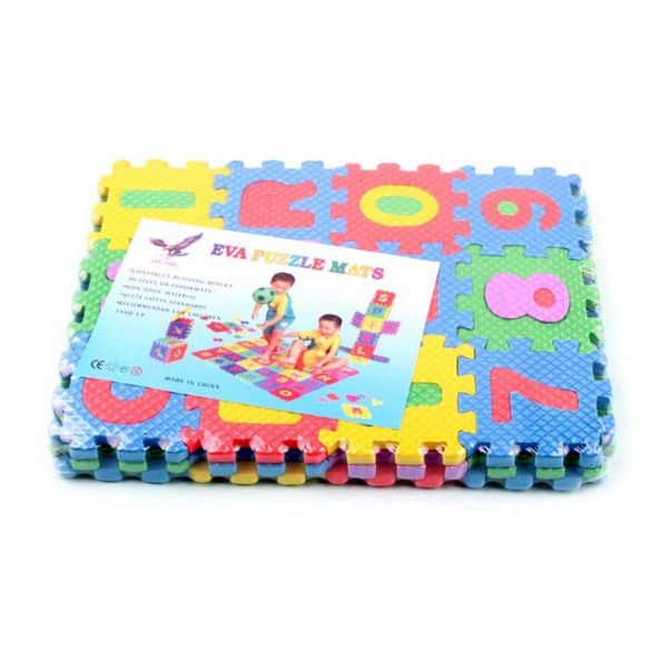 Toyvian 36pcs Mini Number Alphabet Alphabet Puzzle Mini Floor Mat for Baby Mini Foam Puzzle Baby Foam Play Mat Table Mat for Kids, Alphabet Mat Play Mats for Toddlers(2.4x2.4x0.4inch)