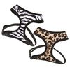 East Side Collection Polyester Plush Leopard-Print Dog Harness, Medium
