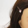 TAMARUSAN Heart Trellis Cat Pattern Hairpin Nickel Free