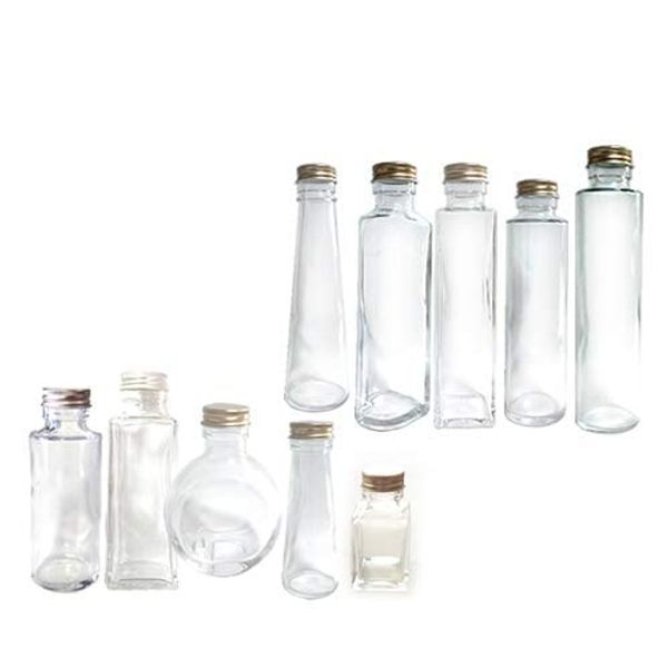 Made in Japan, Herbarium Bottle Bottle, Glass Bottle Kit Set, Memi, Set of 3, 5, and 8 Bottles (10 Piece Set B)