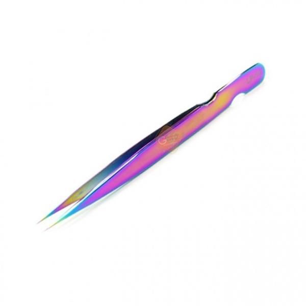 LP14 Rainbow Precision Straight Eyelash Tweezers Tweezer Plastic Model