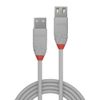 LINDY 36713 USB 2.0 Type A Extension Cable, Anthra Line - Grey, 2m