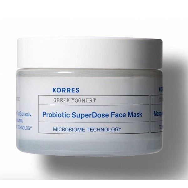 Korres Hydra-Biome Probiotic Superdose Face Mask W Real Greek Yoghurt 3.38Oz NIB