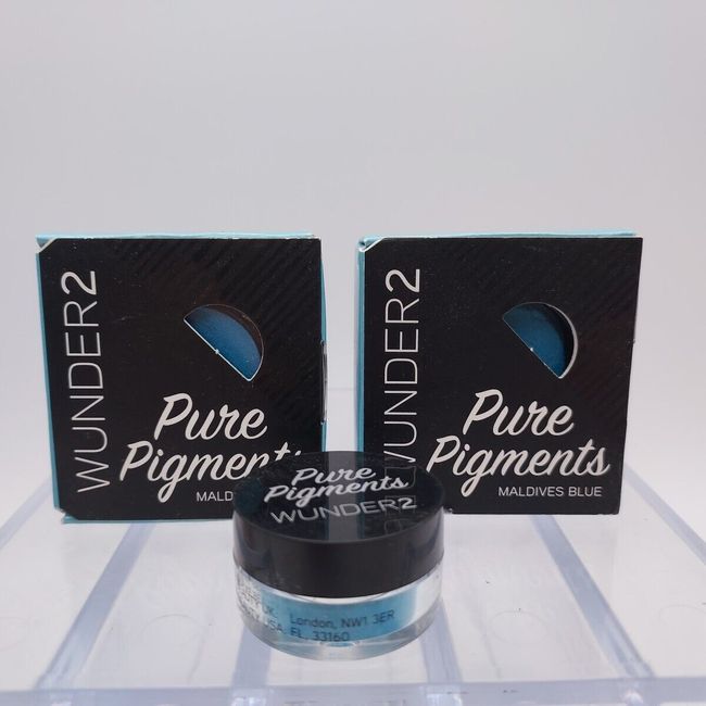 LOT OF 2-Wunder2 Pure Pigments Eyeshadow MADIVES BLUE Full Size NIB