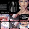 Nail Tips - 420PCS Soft Gel Full Cover Nail Tips Kit for Nails Extensions, ZAHRVIA Clear Acrylic Glue Tips No File False French Nail Tips for Manicure Salons Nail Art (Long Coffin)