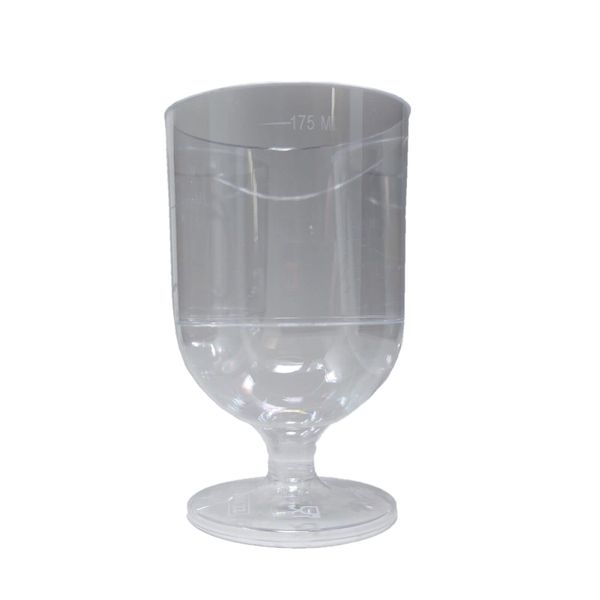 We Can Source It Ltd - Plastic Wine Glasses 125ml & 175ml | One Piece | Recyclable - 280 Glasses (Full Case)