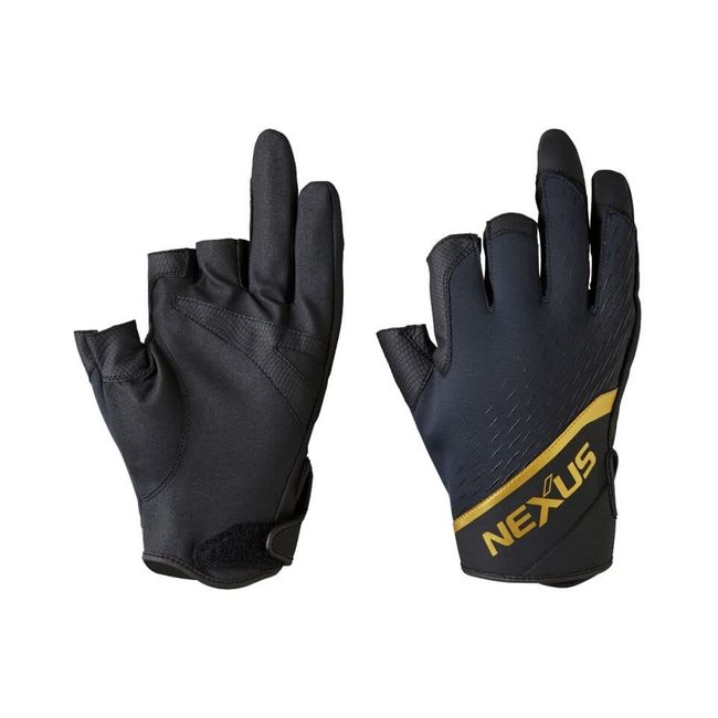 Shimano Nexus GL-102V Windproof Gloves, 3-Piece Cut, Black, XL