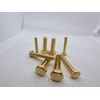 Solid Brass Hexagon Head Bolts, Fully Threaded, Grade 4.8, Pack of 10 (M4 / 4mm, 12mm)