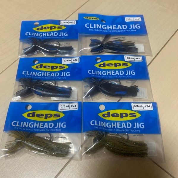 デプス クリングヘッドジグ 3/8oz 6個