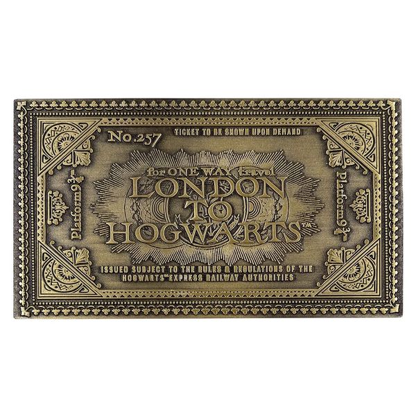 Harry Potter Hogwarts Express Train Ticket Limited Edition Metal Replica
