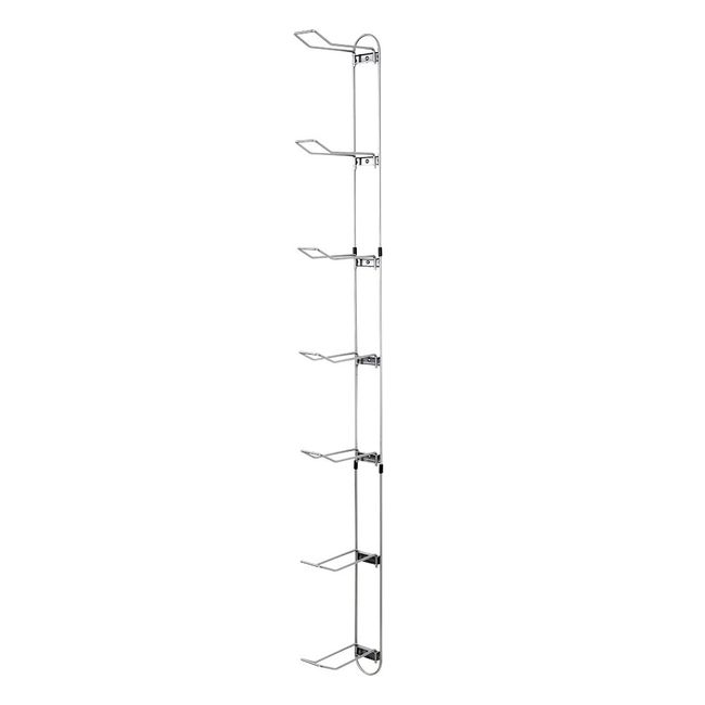 Knape & Vogt, Silver John Sterling Sports Rack for Garage, 7-Ball Capacity, 63-1/8"