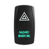 Bright Light Powersports - Laser Rocker Switch - HAZARD WARNING - Universal On/Off - 12 Volt (GREEN)