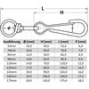 Simplex Hooks with Swivel 53 mm Pack of 10