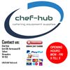 Chef-Hub Professional Serving Spoons with Hook Handles, 16 Inch, Set of 4, Silver, Solid & Perforated, Kitchen and Servingware, Spoon Set