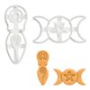 Set of 2 Cookie Cutters (Trifold Goddess & Spiral Goddess) Bakerlogy
