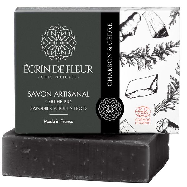 Écrin De Fleur - Charcoal & cedar soap bar 1x90g