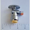 5 Pcs 1/4" OD Compression x 1/2" Push Fit Angle Valve. 1/4-Turn, Metal Handle