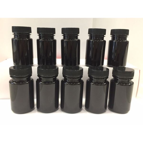 Empty Plastic Pill 10 Bottles Medicine Container Vitamin Holder Black 60cc