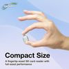 BoxWave Adapter Compatible with Miyoo Mini - Micro SD Card miniReader, USB Type-C OTG Reader USB3.0 Adapter Keychain - Metallic Silver