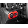 RedRock Headlight Switch Trim; Red Compatible For 18-25 Jeep Wrangler JL