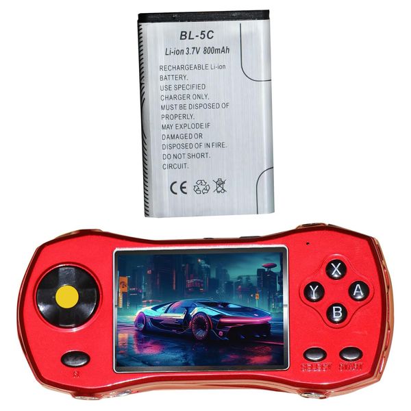 Handheld Game Console for Kids Preloaded 200+ Retro Video Games, Portable Gaming Player with Rechargeable Battery 3.0" LCD Screen, Mini Arcade Electronic Toy Gifts for Boys Girls (RED)