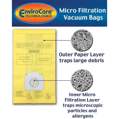 EnviroCare Replacement Vacuum Bags made to fit Kenmore Canister Type C or Q 50555, 50558, 50557 and Panasonic Type C-5 Vacuums, 9 pack