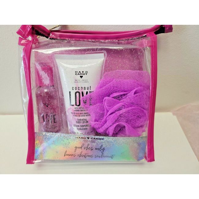 HARD CANDY COCONUT bath and body collection  4 piece set