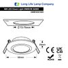 4 x 4w LED Ceiling Downlight White Recessed Adjustable Spot Light 6400k Bright DWBCW
