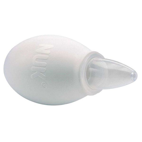 NUK Nasal Aspirator, Baby Decongestant, Clear, Hygienic, Simple Design, Includes Spare Tip