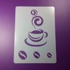 BC03 Coffee Cup Stencil 3 Beans