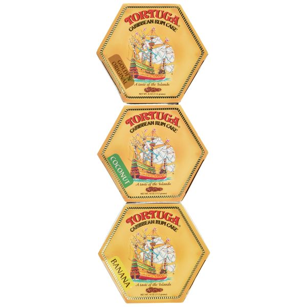 Tortuga Caribbean Rum Cake Assortment - 3 Rum Cakes