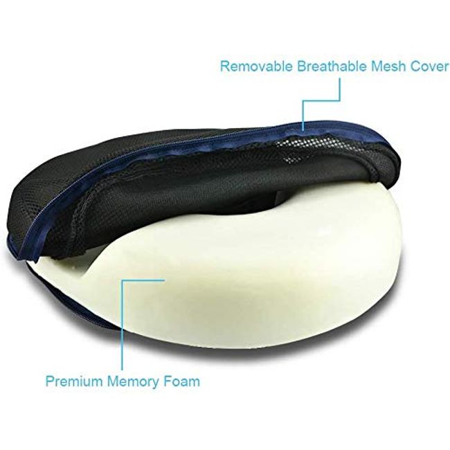 Donut Pillow Memory Foam Seat Cushion Hemorrhoid Tailbone Cushion Pain  Relief