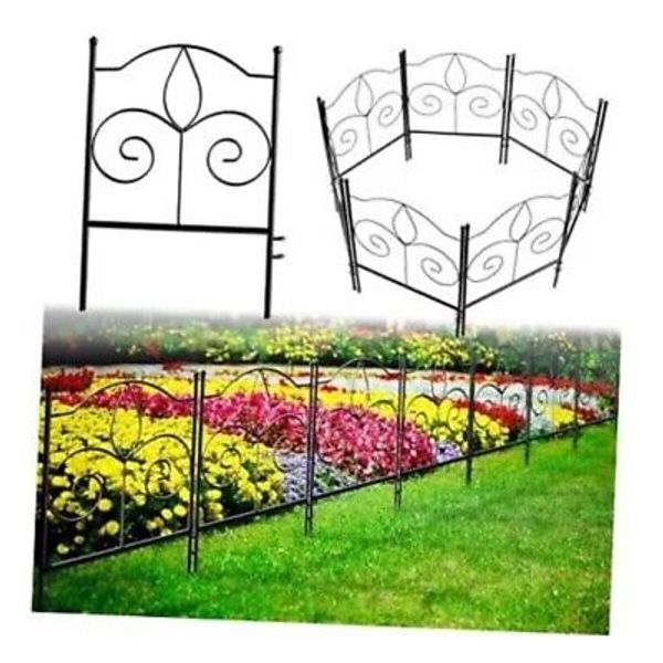 Garden Fencing Animal Barrier, 7 Panels, 7’6” (Total Length) x 13”W x 17" (H)