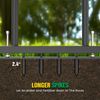 Adjustable Lawn Aerator 4-Spike 38'' Manual Grass Tool with Spring for Yard Care
