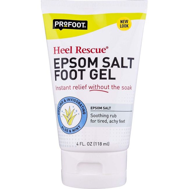 ProFoot Heel Rescue Epsom Salt Foot Gel Cooling & Invigorating Aloe & Mint 4 Oz