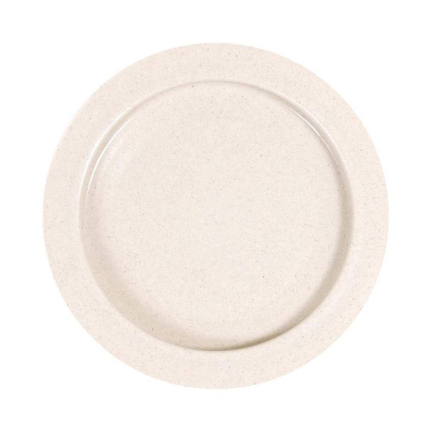 SP Ableware 745310000 Inner-Lip Plate with High Wall, Plastic, Sandstone
