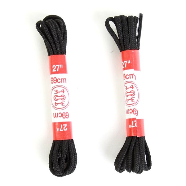Kiwi Dress Shoe Laces, round, Black, 0.32 Oz