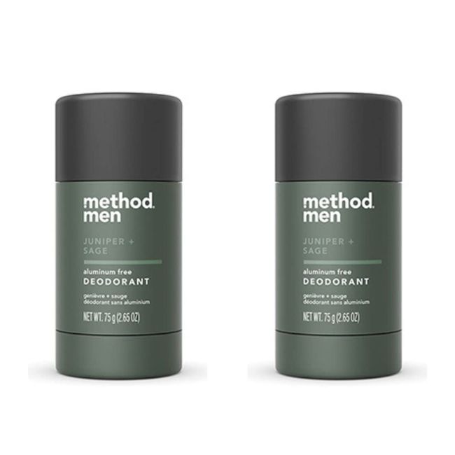 Method Men Deodorant, Aluminum Free Deodorant, Juniper & Sage, 2.65 OZ. (2 Pack)