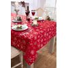 Emma Barclay Snowflake - Table Cloth in Red - 63" (160cm) Round