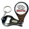 BadgeBeast.co.uk Br00tal Knuckleduster - Key Ring Bottle Opener and Nail Clipper