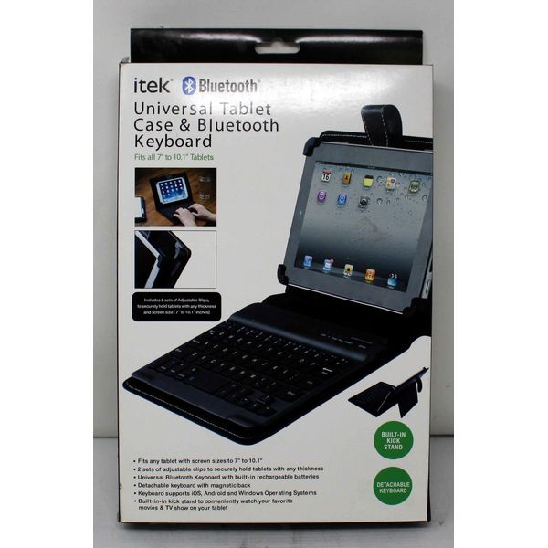 Itek Universal Tablet Case & Bluetooth Keyboard Black 1 Count