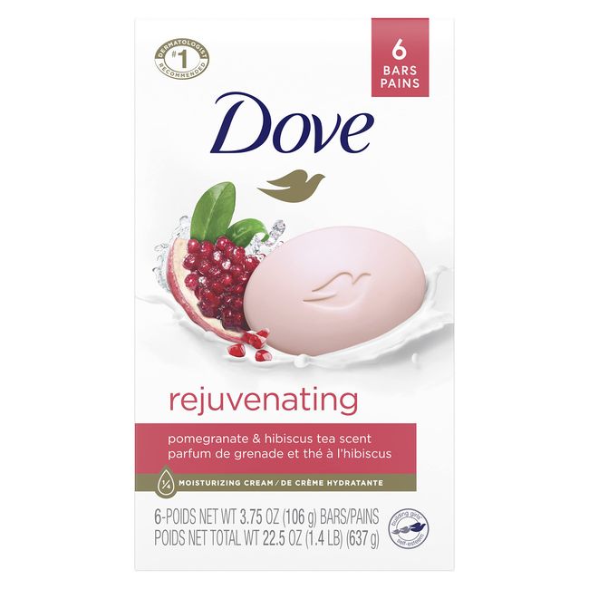  (PACK OF 4 BARS) Dove Unscented Beauty Soap Bar