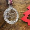 Personalised Christmas Tree Bauble Decoration - Baby's First Christmas